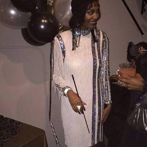 Vintage 1920s Beaded Flapper Inspired Dress